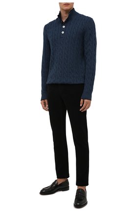 Мужские хлопковые брюки Z ZEGNA черного цвета по цене 26800 руб., арт. VY719/ZZ530 | Фото 2 Мужские хлопковые брюки Z ZEGNA черного цвета, арт. VY719/ZZ530 | Фото 2 (Материал внешний: Хлопок; Случай: Повседневный; Стили: Кэжуэл; Длина (брюки, джинсы): Стандартные)