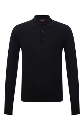 Мужское шерстяное поло BRIONI темно-синего цвета по цене 72050 руб., арт. UMR30L/01K21 | Фото 1 Мужское шерстяное поло BRIONI темно-синего цвета, арт. UMR30L/01K21 | Фото 1 (Материал внешний: Шерсть; Рукава: Длинные; Длина (для топов): Стандартные; Застежка: Пуговицы; Кросс-КТ: Трикотаж; Стили: Классический)