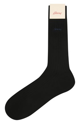 Мужские шерстяные носки BRIONI синего цвета, арт. 0VMC00/09Z01 | Фото 1 (Материал внешний: Шерсть; Кросс-КТ: бельё)