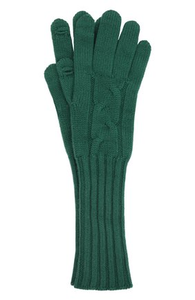Женские кашемировые перчатки LORO PIANA изумрудного цвета, арт. FAI8570 | Фото 1 (Материал: Шерсть, Кашемир, Текстиль)