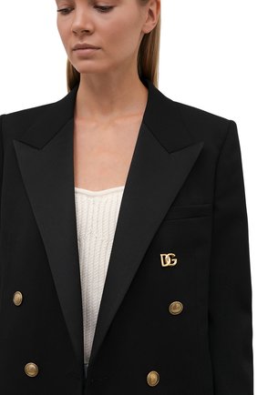 Женская брошь DOLCE & GABBANA золотого цвета по цене 14350 руб., арт. WPN6P1/W1111 | Фото 2 Женская брошь DOLCE & GABBANA золотого цвета, арт. WPN6P1/W1111 | Фото 2 (Материал: Металл)