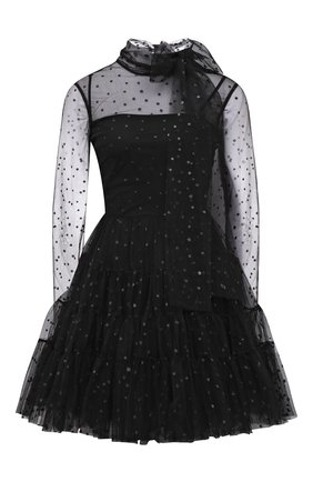 Женское платье REDVALENTINO черного цвета по цене 104500 руб., арт. WR3VABM0/5YP | Фото 1 Женское платье REDVALENTINO черного цвета, арт. WR3VABM0/5YP | Фото 1 (Материал подклада: Синтетический материал; Рукава: Длинные; Длина Ж (юбки, платья, шорты): Мини; Материал внешний: Синтетический материал; Стили: Романтичный; Случай: Вечерний; Женское Кросс-КТ: Платье-одежда)