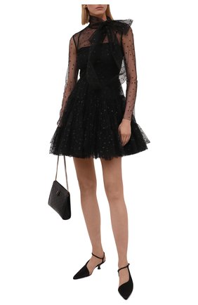 Женское платье REDVALENTINO черного цвета по цене 104500 руб., арт. WR3VABM0/5YP | Фото 2 Женское платье REDVALENTINO черного цвета, арт. WR3VABM0/5YP | Фото 2 (Материал подклада: Синтетический материал; Рукава: Длинные; Длина Ж (юбки, платья, шорты): Мини; Материал внешний: Синтетический материал; Стили: Романтичный; Случай: Вечерний; Женское Кросс-КТ: Платье-одежда)