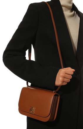 Женская сумка goya small LOEWE светло-коричневого цвета, арт. A896N09X01 | Фото 2 (Материал: Натуральная кожа; Размер: small; Ремень/цепочка: На ремешке; Сумки-технические: Сумки через плечо)