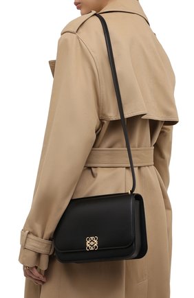 Женская сумка goya LOEWE черного цвета по цене 244000 руб., арт. A896N01X03 | Фото 2 Женская сумка goya LOEWE черного цвета, арт. A896N01X03 | Фото 2 (Материал: Натуральная кожа; Сумки-технические: Сумки через плечо; Размер: medium, small; Ремень/цепочка: На ремешке)