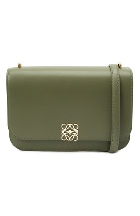 Женская сумка goya LOEWE зеленого цвета по цене 342500 руб., арт. A896N01X03 | Фото 6 Женская сумка goya LOEWE зеленого цвета, арт. A896N01X03 | Фото 6 (Сумки-технические: Сумки через плечо; Материал: Натуральная кожа; Ремень/цепочка: На ремешке; Размер: small)