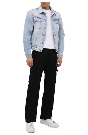 Мужские хлопковые брюки-карго OFF-WHITE черного цвета, арт. 0MCF029F21FAB001 | Фото 2 (Материал внешний: Хлопок; Случай: Повседневный; Силуэт М (брюки): Карго; Длина (брюки, джинсы): Стандартные; Shop in Shop M: Обувь_классика)