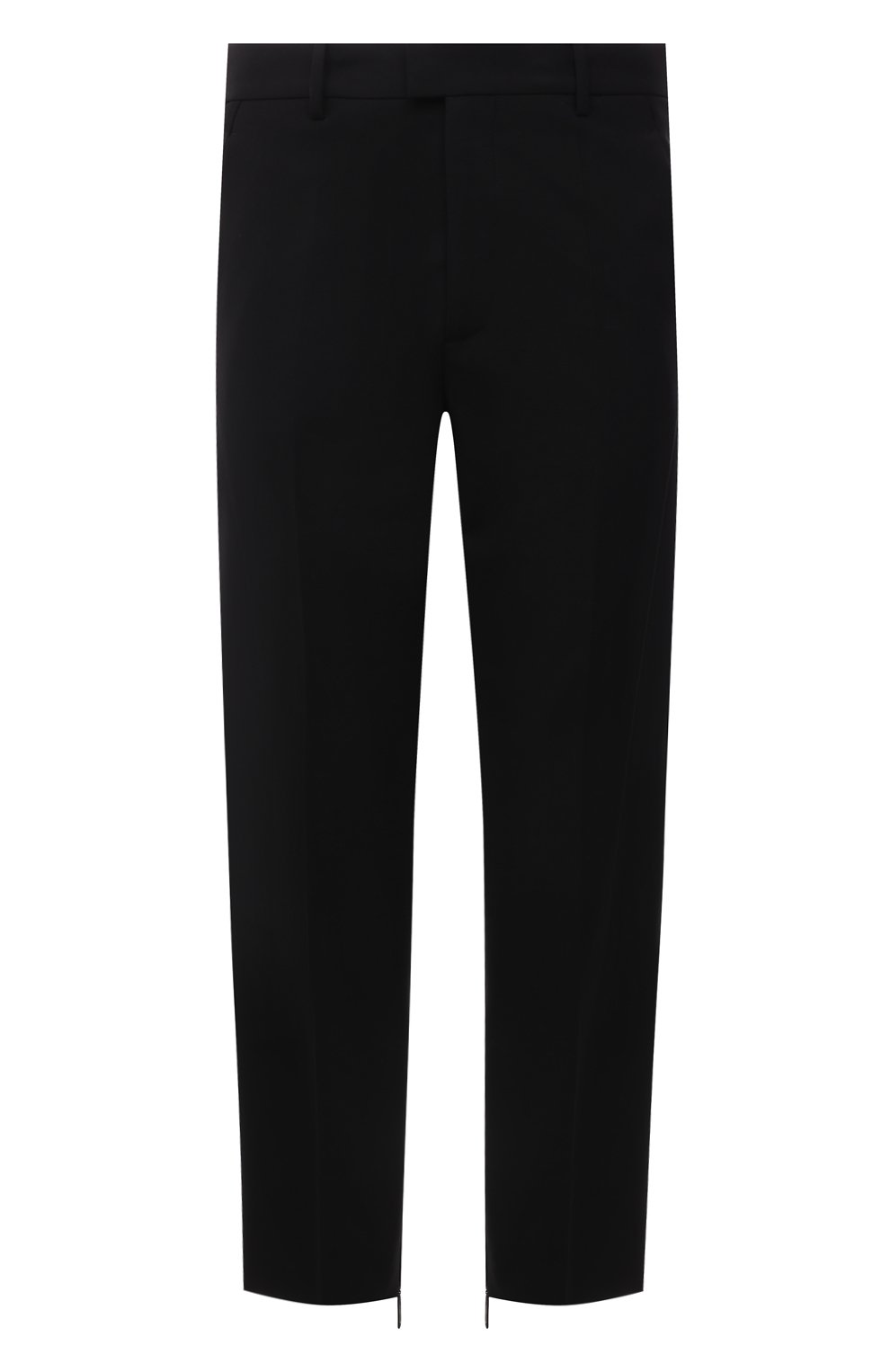 Мужские брюки OFF-WHITE черного цвета, арт. 0MCA196F21FAB001 | Фото 1 (Материал внешний: Шерсть, Синтетический материал; Длина (брюки, джинсы): Стандартные; Случай: Повседневный; Стили: Классический; Материал подклада: Вискоза)