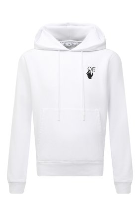 Мужской хлопковое худи OFF-WHITE белого цвета по цене 43650 руб., арт. 0MBB034F21FLE002 | Фото 1 Мужской хлопковое худи OFF-WHITE белого цвета, арт. 0MBB034F21FLE002 | Фото 1 (Материал внешний: Хлопок; Длина (для топов): Стандартные; Рукава: Длинные; Мужское Кросс-КТ: Худи-одежда; Принт: С принтом; Стили: Гранж)