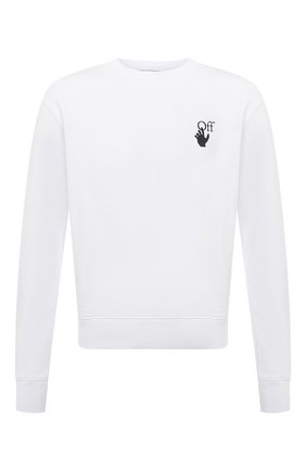Мужской хлопковый свитшот OFF-WHITE белого цвета по цене 39950 руб., арт. 0MBA025F21FLE008 | Фото 1 Мужской хлопковый свитшот OFF-WHITE белого цвета, арт. 0MBA025F21FLE008 | Фото 1 (Рукава: Длинные; Материал внешний: Хлопок; Длина (для топов): Стандартные; Мужское Кросс-КТ: свитшот-одежда; Принт: С принтом; Стили: Гранж)