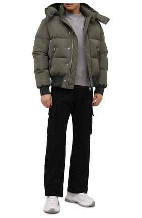 Мужской хлопковый свитшот OFF-WHITE серого цвета по цене 41050 руб., арт. 0MBA025F21FLE006 | Фото 2 Мужской хлопковый свитшот OFF-WHITE серого цвета, арт. 0MBA025F21FLE006 | Фото 2 (Материал внешний: Хлопок; Мужское Кросс-КТ: свитшот-одежда; Принт: С принтом; Стили: Гранж; Рукава: Длинные; Длина (для топов): Стандартные)