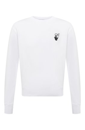 Мужской хлопковый свитшот OFF-WHITE белого цвета по цене 49950 руб., арт. 0MBA025F21FLE006 | Фото 1 Мужской хлопковый свитшот OFF-WHITE белого цвета, арт. 0MBA025F21FLE006 | Фото 1 (Материал внешний: Хлопок; Мужское Кросс-КТ: свитшот-одежда; Принт: С принтом; Стили: Гранж; Рукава: Длинные; Длина (для топов): Стандартные)