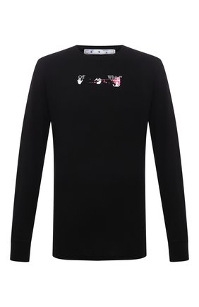 Мужская хлопковый лонгслив OFF-WHITE черного цвета по цене 29000 руб., арт. 0MAB001F21JER005 | Фото 1 Мужская хлопковый лонгслив OFF-WHITE черного цвета, арт. 0MAB001F21JER005 | Фото 1 (Длина (для топов): Стандартные; Материал внешний: Хлопок; Рукава: Длинные; Принт: С принтом)