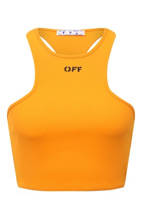 Женский бра-топ OFF-WHITE оранжевого цвета по цене 27950 руб., арт. 0WAD086F21JER002 | Фото 1 Женский бра-топ OFF-WHITE оранжевого цвета, арт. 0WAD086F21JER002 | Фото 1 (Материал внешний: Синтетический материал; Длина (для топов): Укороченные; Стили: Спорт-шик)