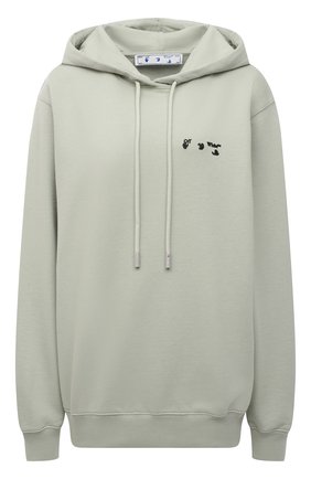 Женский хлопковое худи OFF-WHITE светло-зеленого цвета по цене 35400 руб., арт. 0WBB035F21JER005 | Фото 1 Женский хлопковое худи OFF-WHITE светло-зеленого цвета, арт. 0WBB035F21JER005 | Фото 1 (Рукава: Длинные; Длина (для топов): Стандартные; Материал внешний: Хлопок; Стили: Спорт-шик; Женское Кросс-КТ: Худи-одежда)