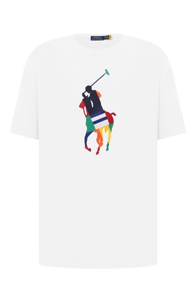 Мужская хлопковая футболка POLO RALPH LAUREN белого цвета по цене 7520 руб., арт. 711843377/PRL BS | Фото 1 Мужская хлопковая футболка POLO RALPH LAUREN белого цвета, арт. 711843377/PRL BS | Фото 1 (Материал внешний: Хлопок; Длина (для топов): Удлиненные; Принт: С принтом; Рукава: Короткие; Стили: Кэжуэл; Big sizes: Big Sizes)