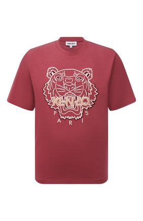 Мужская хлопковая футболка KENZO бордового цвета по цене 11700 руб., арт. FB65TS0914YH | Фото 1 Мужская хлопковая футболка KENZO бордового цвета, арт. FB65TS0914YH | Фото 1 (Рукава: Короткие; Материал внешний: Хлопок; Длина (для топов): Стандартные; Принт: С принтом; Стили: Кэжуэл)