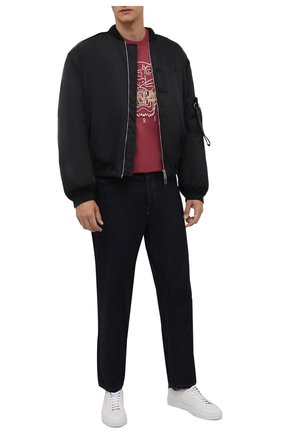 Мужская хлопковая футболка KENZO бордового цвета по цене 11700 руб., арт. FB65TS0914YH | Фото 2 Мужская хлопковая футболка KENZO бордового цвета, арт. FB65TS0914YH | Фото 2 (Рукава: Короткие; Материал внешний: Хлопок; Длина (для топов): Стандартные; Принт: С принтом; Стили: Кэжуэл)
