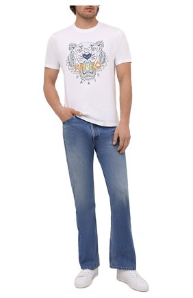 Мужская хлопковая футболка KENZO белого цвета по цене 9255 руб., арт. FB65TS0204YA | Фото 2 Мужская хлопковая футболка KENZO белого цвета, арт. FB65TS0204YA | Фото 2