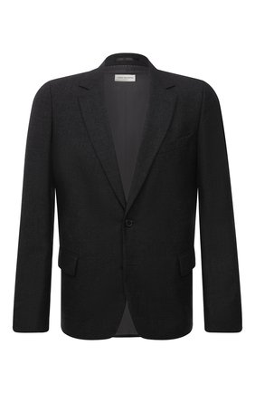 Мужской шерстяной пиджак DRIES VAN NOTEN темно-серого цвета по цене 84900 руб., арт. 212-020410-3183 | Фото 1 Мужской шерстяной пиджак DRIES VAN NOTEN темно-серого цвета, арт. 212-020410-3183 | Фото 1 (Длина (для топов): Стандартные; Материал внешний: Шерсть; Рукава: Длинные; Материал подклада: Купро; Случай: Повседневный; Пиджаки М: Прямой; 1-2-бортные: Однобортные)