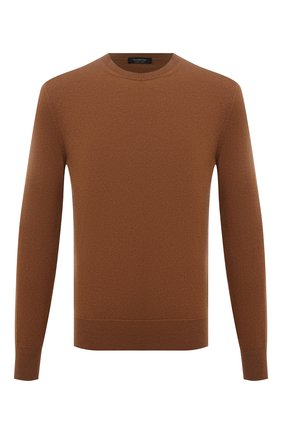 Мужской кашемировый джемпер ERMENEGILDO ZEGNA коричневого цвета по цене 99950 руб., арт. UYK11/110 | Фото 1 Мужской кашемировый джемпер ERMENEGILDO ZEGNA коричневого цвета, арт. UYK11/110 | Фото 1 (Длина (для топов): Стандартные; Материал внешний: Шерсть, Кашемир; Рукава: Длинные; Мужское Кросс-КТ: Джемперы; Принт: Без принта; Вырез: Круглый; Стили: Кэжуэл)