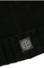 Мужская шерстяная шапка STONE ISLAND черного цвета, арт. 7515N17D6 | Фото 3 (Материал: Текстиль, Шерсть; Кросс-КТ: Трикотаж)