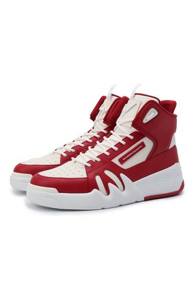 Мужские кожаные кеды talon GIUSEPPE ZANOTTI DESIGN красного цвета по цене 68950 руб., арт. RM10007/005 | Фото 1 Мужские кожаные кеды talon GIUSEPPE ZANOTTI DESIGN красного цвета, арт. RM10007/005 | Фото 1 (Подошва: Массивная; Материал внутренний: Натуральная кожа, Текстиль)