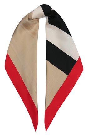 Женский шелковый платок BURBERRY бежевого цвета по цене 29900 руб., арт. 8041733 | Фото 1 Женский шелковый платок BURBERRY бежевого цвета, арт. 8041733 | Фото 1 (Материал: Шелк, Текстиль; Принт: С принтом)