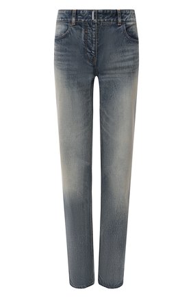 Женские джинсы GIVENCHY синего цвета по цене 56500 руб., арт. BW50Q550MY | Фото 1 Женские джинсы GIVENCHY синего цвета, арт. BW50Q550MY | Фото 1 (Длина (брюки, джинсы): Стандартные; Материал внешний: Хлопок; Кросс-КТ: Деним; Детали: Потертости; Силуэт Ж (брюки и джинсы): Прямые; Стили: Гранж)