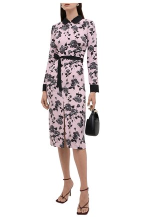 Женское платье REDVALENTINO светло-розового цвета по цене 64150 руб., арт. WR0VABV5/692 | Фото 2 Женское платье REDVALENTINO светло-розового цвета, арт. WR0VABV5/692 | Фото 2 (Материал внешний: Синтетический материал; Рукава: Длинные; Длина Ж (юбки, платья, шорты): Миди; Женское Кросс-КТ: Платье-одежда; Случай: Повседневный; Стили: Романтичный)