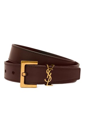 Женский кожаный ремень SAINT LAURENT коричневого цвета по цене 38950 руб., арт. 634437/0H7YW | Фото 1 Женский кожаный ремень SAINT LAURENT коричневого цвета, арт. 634437/0H7YW | Фото 1