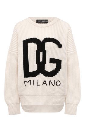Женский кашемировый свитер DOLCE & GABBANA белого цвета по цене 157500 руб., арт. FXE59T/JAWB3 | Фото 1 Женский кашемировый свитер DOLCE & GABBANA белого цвета, арт. FXE59T/JAWB3 | Фото 1 (Материал внешний: Шерсть, Кашемир; Длина (для топов): Стандартные; Рукава: Длинные; Женское Кросс-КТ: Свитер-одежда; Стили: Кэжуэл)