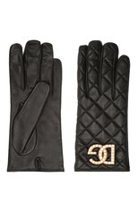 Женские кожаные перчатки DOLCE & GABBANA черного цвета, арт. BF0170/AQ220 | Фото 2 (Материал: Натуральная кожа)