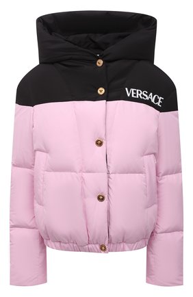 Женский пуховая куртка VERSACE розового цвета по цене 161000 руб., арт. 1001397/1A00974 | Фото 1 Женский пуховая куртка VERSACE розового цвета, арт. 1001397/1A00974 | Фото 1 (Материал утеплителя: Пух и перо; Длина (верхняя одежда): Короткие; Материал подклада: Синтетический материал; Рукава: Длинные; Материал внешний: Синтетический материал; Стили: Спорт-шик; Кросс-КТ: Пуховик)
