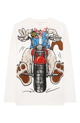 Детская хлопковый лонгслив STELLA MCCARTNEY белого цвета по цене 3830 руб., арт. 603421/SRJ79 | Фото 1 Детская хлопковый лонгслив STELLA MCCARTNEY белого цвета, арт. 603421/SRJ79 | Фото 1 (Рукава: Длинные; Материал внешний: Хлопок; Мальчики Кросс-КТ: Лонгслив-одежда; Ростовка одежда: 9 лет | 134 см, 12 лет | 152 см, 13 - 15 лет | 158 см, 18 мес | 86 см, 2 года | 92 см, 3 года | 98 см, 4 года | 104 см, 5 лет | 110 см, 7 лет | 122 см)
