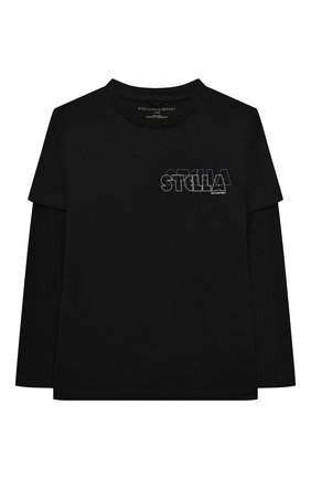 Детская хлопковый лонгслив STELLA MCCARTNEY черного цвета по цене 4695 руб., арт. 603262/SRJ11 | Фото 1 Детская хлопковый лонгслив STELLA MCCARTNEY черного цвета, арт. 603262/SRJ11 | Фото 1
