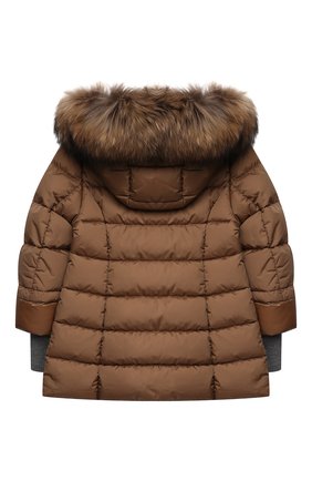 Детская пуховая куртка HERNO бежевого цвета по цене 59950 руб., арт. PI0124G/12004/4A-8A | Фото 2 Детская пуховая куртка HERNO бежевого цвета, арт. PI0124G/12004/4A-8A | Фото 2 (Материал подклада: Синтетический материал; Материал внешний: Синтетический материал; Рукава: Длинные; Материал утеплителя: Пух и перо; Девочки Кросс-КТ: Пуховик-верхняя одежда; Кросс-КТ: Сезон: зима; Ростовка одежда: 4 года | 104 см, 6 лет | 116 см, 8 лет | 128 см)