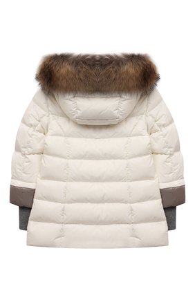 Детская пуховая куртка HERNO белого цвета по цене 62400 руб., арт. PI0124G/12004/10A-14A | Фото 2 Детская пуховая куртка HERNO белого цвета, арт. PI0124G/12004/10A-14A | Фото 2 (Материал утеплителя: Пух и перо; Материал внешний: Синтетический материал; Материал подклада: Синтетический материал; Рукава: Длинные; Девочки Кросс-КТ: Пуховик-верхняя одежда; Кросс-КТ: Сезон: зима; Ростовка одежда: 10 - 11 лет | 140 - 146см, 12 лет | 152 см, 13 - 15 лет | 158 см)
