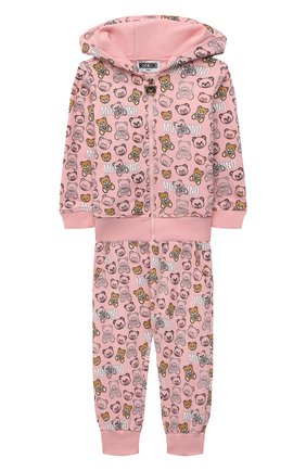 Детский комплект из толстовки и брюк MOSCHINO розового цвета по цене 17150 руб., арт. MUK037/LDB72 | Фото 1 Детский комплект из толстовки и брюк MOSCHINO розового цвета, арт. MUK037/LDB72 | Фото 1 (Материал внешний: Хлопок; Рукава: Длинные; Ростовка одежда: 12 мес | 80 см, 18 мес | 86 см, 24 мес | 92 см, 3 мес | 62 см, 36 мес | 98 см, 6 мес | 68 см, 9 мес | 74 см)