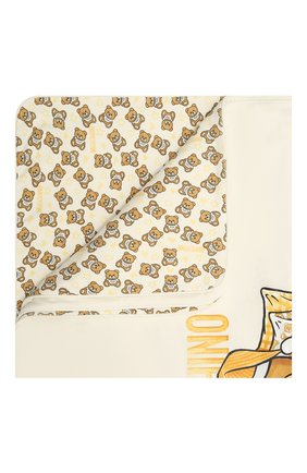 Детского хлопковое одеяло MOSCHINO кремвого цвета, арт. M0B005/LDB61 | Фото 1 (Материал: Текстиль, Хлопок)