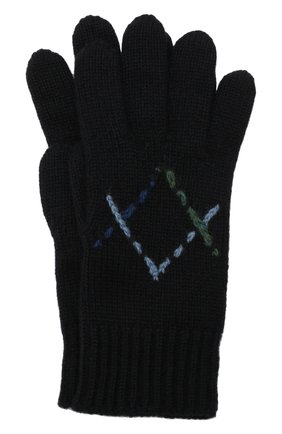Детские кашемировые перчатки LORO PIANA синего цвета, арт. FAL7507 | Фото 1 (Материал: Кашемир, Шерсть, Текстиль)