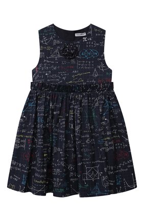 Детское хлопковое платье DOLCE & GABBANA темно-синего цвета по цене 33700 руб., арт. L52DV1/HS5KH/2-6 | Фото 1 Детское хлопковое платье DOLCE & GABBANA темно-синего цвета, арт. L52DV1/HS5KH/2-6 | Фото 1 (Материал подклада: Хлопок; Рукава: Короткие; Материал внешний: Хлопок; Девочки Кросс-КТ: Платье-одежда; Случай: Повседневный; Ростовка одежда: 2 года | 92 см, 3 года | 98 см, 4 года | 104 см, 5 лет | 110 см, 6 лет | 116 см)