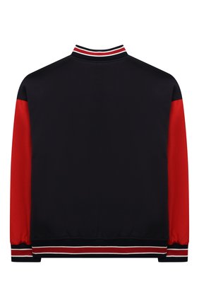 Детская бомбер DOLCE & GABBANA синего цвета по цене 37950 руб., арт. L4JWAU/G7A3T/2-6 | Фото 2 Детская бомбер DOLCE & GABBANA синего цвета, арт. L4JWAU/G7A3T/2-6 | Фото 2 (Рукава: Длинные; Материал подклада: Хлопок; Материал внешний: Хлопок, Синтетический материал; Кросс-КТ: бомбер, Сезон: демисезон; Ростовка одежда: 5 лет | 110 см, 6 лет | 116 см)