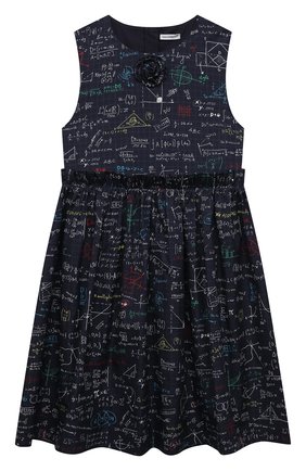Детское хлопковое платье DOLCE & GABBANA темно-синего цвета по цене 37950 руб., арт. L52DV1/HS5KH/8-14 | Фото 1 Детское хлопковое платье DOLCE & GABBANA темно-синего цвета, арт. L52DV1/HS5KH/8-14 | Фото 1 (Материал подклада: Хлопок; Материал внешний: Хлопок; Рукава: Короткие; Девочки Кросс-КТ: Платье-одежда; Случай: Повседневный; Ростовка одежда: 10 - 11 лет | 140 - 146см, 12 лет | 152 см, 8 лет | 128 см)