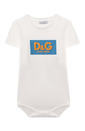 Детское боди DOLCE & GABBANA белого цвета по цене 14900 руб., арт. L1J02P/G7A8P | Фото 1 Детское боди DOLCE & GABBANA белого цвета, арт. L1J02P/G7A8P | Фото 1 (Материал внешний: Синтетический материал, Хлопок; Рукава: Короткие; Ростовка одежда: 12 мес | 80 см, 18 мес | 86 см)