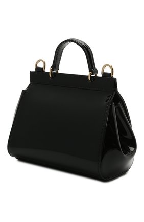 Детская кожаная сумка DOLCE & GABBANA черного цвета по цене 43900 руб., арт. EB0003/A1067 | Фото 2 Детская кожаная сумка DOLCE & GABBANA черного цвета, арт. EB0003/A1067 | Фото 2 (Материал: Натуральная кожа)