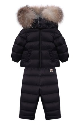 Детского комплект из куртки и комбинезона MONCLER темно-синего цвета по цене 64800 руб., арт. G2-951-1F504-02-53079 | Фото 1 Детского комплект из куртки и комбинезона MONCLER темно-синего цвета, арт. G2-951-1F504-02-53079 | Фото 1 (Рукава: Длинные; Материал утеплителя: Пух и перо; Материал внешний: Синтетический материал; Материал подклада: Хлопок; Ростовка одежда: 12 мес | 80 см, 18 мес | 86 см, 24 мес | 92 см, 36 мес | 98 см)