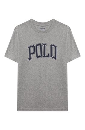 Детская хлопковая футболка POLO RALPH LAUREN серого цвета по цене 3805 руб., арт. 323856874 | Фото 1 Детская хлопковая футболка POLO RALPH LAUREN серого цвета, арт. 323856874 | Фото 1 (Рукава: Короткие; Материал внешний: Хлопок; Ростовка одежда: 13 - 15 лет | 158 см, 10 - 11 лет | 140 - 146см, 9 лет | 134 см, 16 лет | 164 см)
