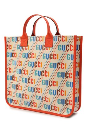 Детская хлопковая сумка GUCCI разноцветного цвета по цене 65450 руб., арт. 550763/21ZA0 | Фото 2 Детская хлопковая сумка GUCCI разноцветного цвета, арт. 550763/21ZA0 | Фото 2 (Материал: Текстиль)