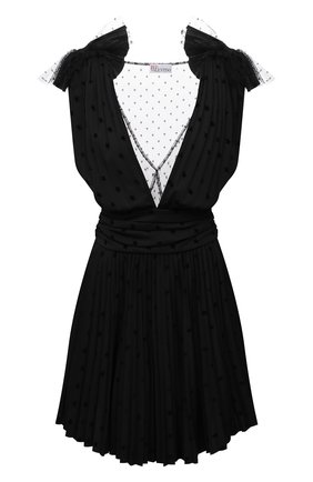 Женское платье REDVALENTINO черного цвета по цене 45350 руб., арт. WR3MJ07N/620 | Фото 1 Женское платье REDVALENTINO черного цвета, арт. WR3MJ07N/620 | Фото 1 (Материал внешний: Синтетический материал; Длина Ж (юбки, платья, шорты): Мини; Материал подклада: Синтетический материал; Женское Кросс-КТ: Платье-одежда; Стили: Романтичный; Случай: Повседневный)